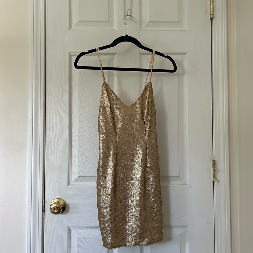 Abercrombie & Fitch Dress - Gold (Size XXS)